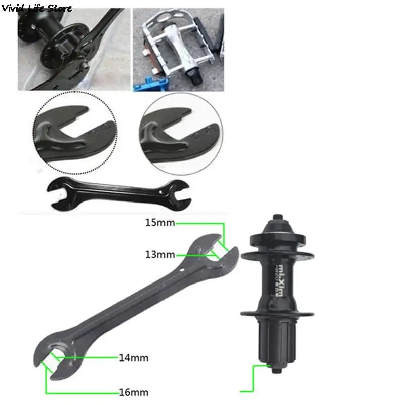 Bike Hub Cone Spanner Bicycle Wheel Axle Pedal Spanner Repair Tool 13 -16mm