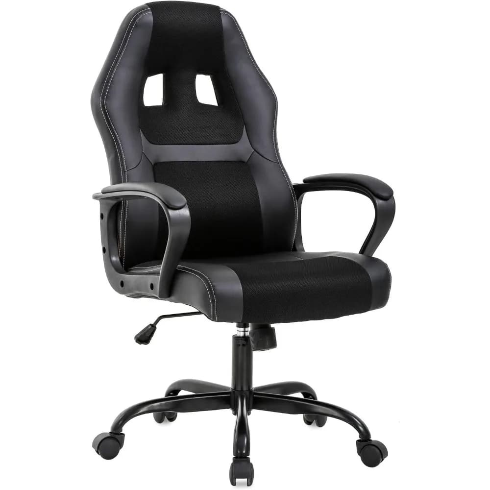 Sedia Ergonomica da Ufficio in Pelle PU con Supporto Lombare per Casa, Ufficio e Gaming