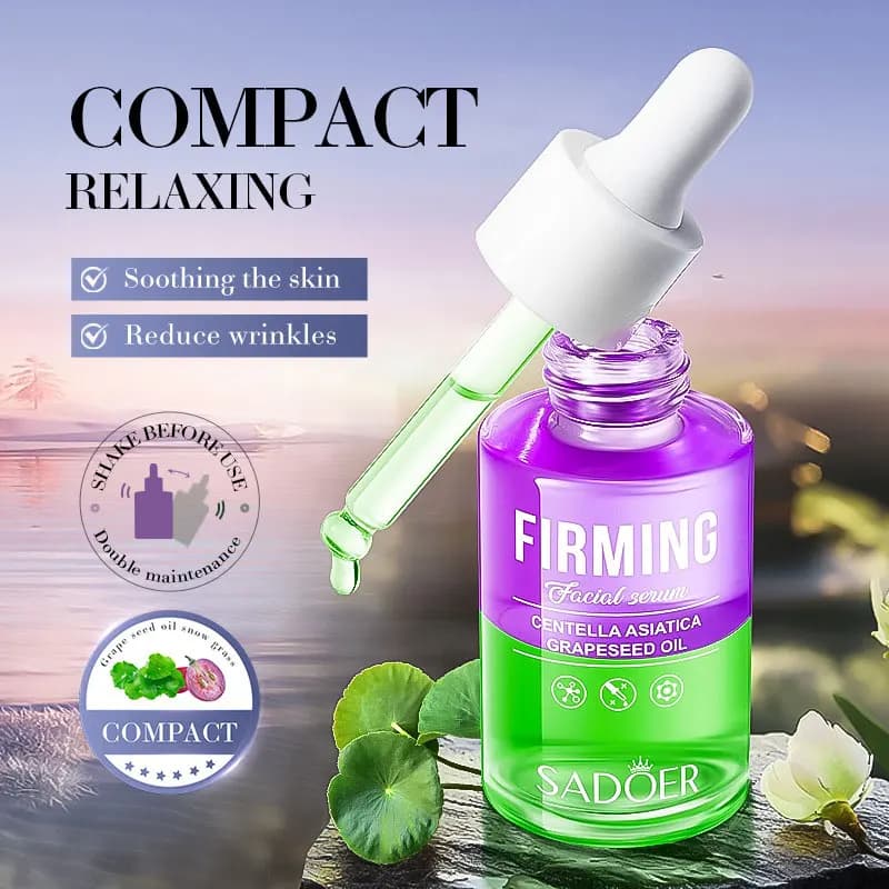 1 pcs SADOER Centella Asiatica Vitamin C Hyaluronic Acid Serum Hydrating Face Scratching Satin Siero Skin Care