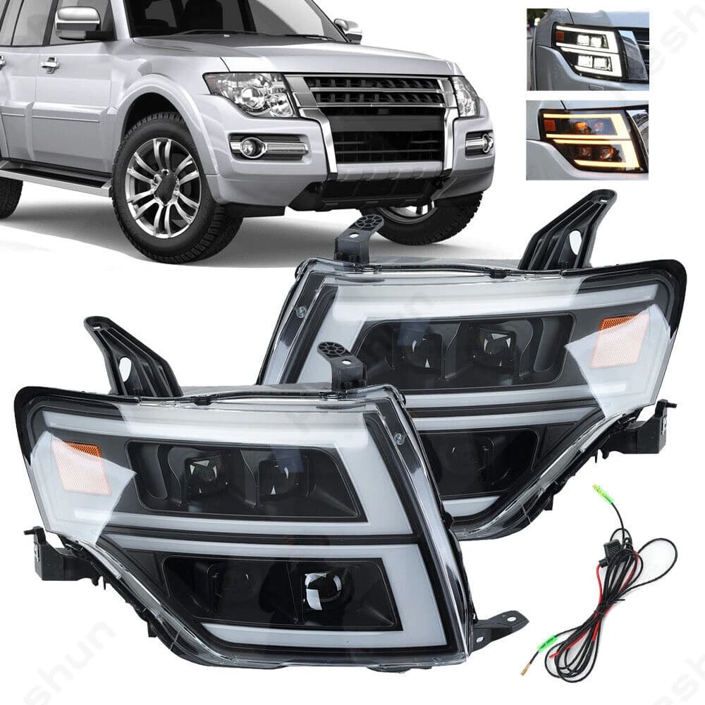 For Mitsubishi Pajero V97 V93 V95 V98 2006-2021 Montero Gruppo Faro LED Race Light Anterior Headlight DRL sequential