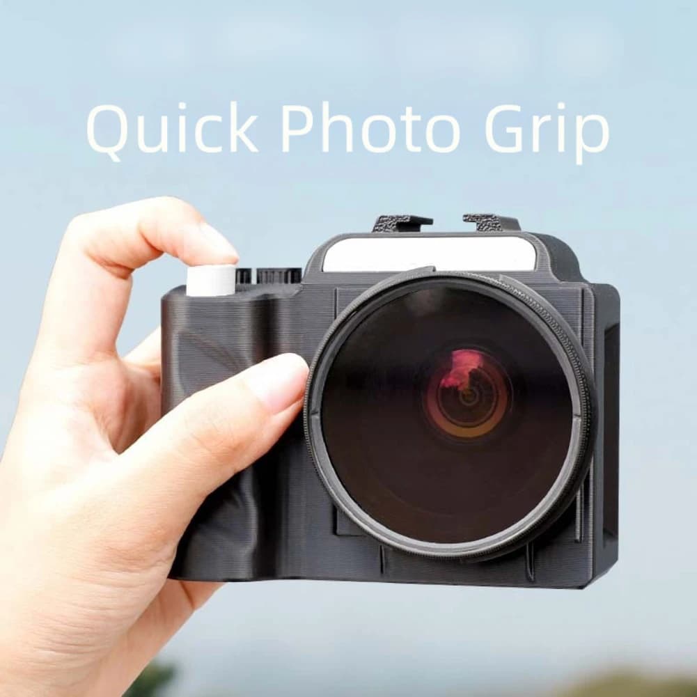 Kit impugnatura per fotocamera sportiva Supporto antigoccia con filtro UV e maniglia per pulsante di otturatore per mini DSLR Insta360 GO Ultra Modifica