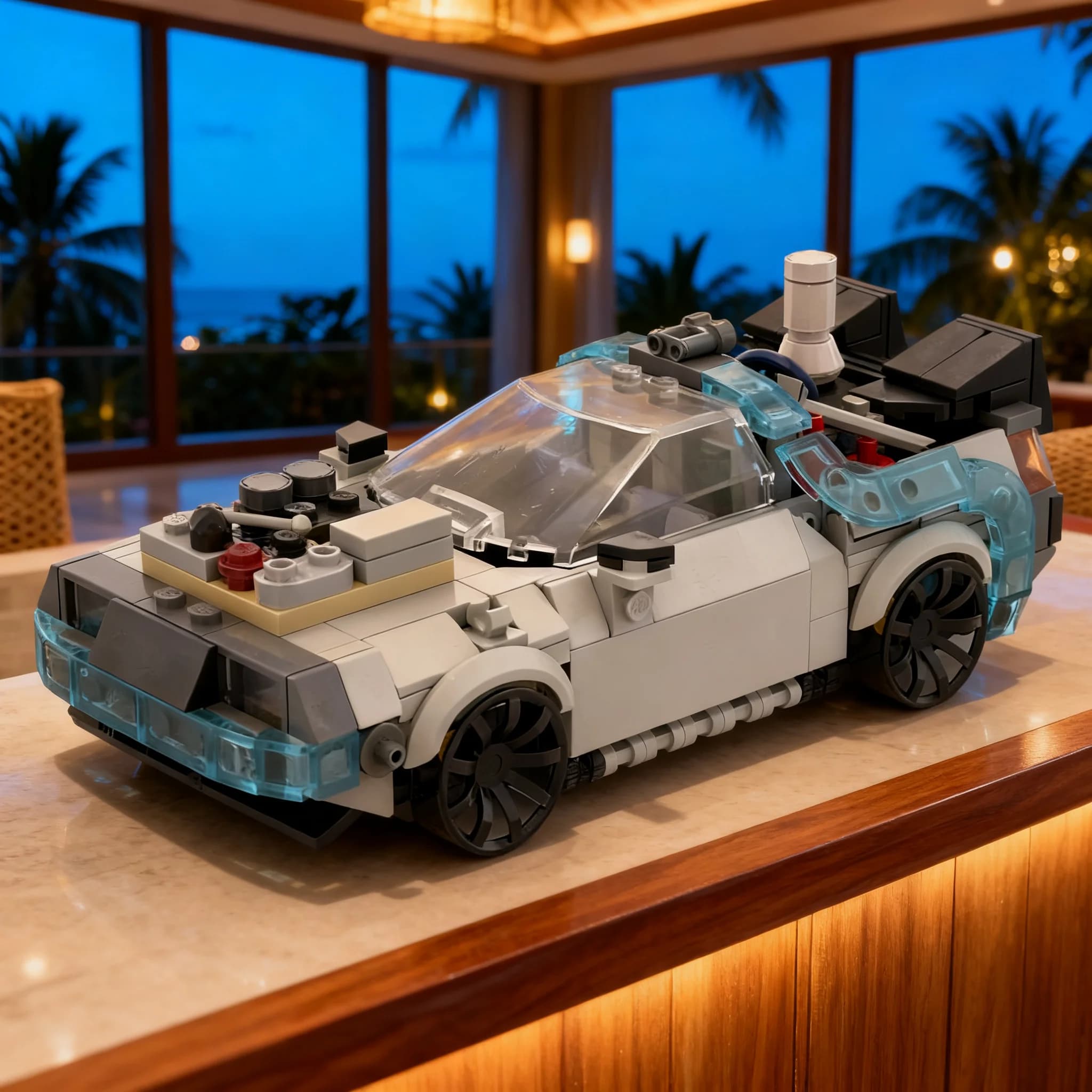 376pcs MOC Delorean Time Machine Version Model Building Blocks Toy Architecture Christmas Gift Brick Kids Education Idea DIY