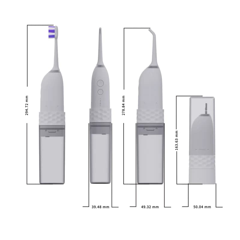 Portable Hydropulsor 2 in 1 Remove Dental Plate, Sonic Electric Brush and Oral Irrigator All in One
