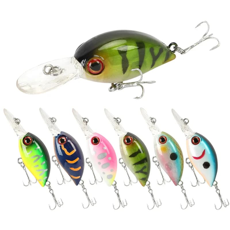 Mini Crankbait from 40mm 3.6g, Artificial Fishing Lilies, Wobbler Topwater for Bass, Artificial Dure baits for Puppy and Persian, Fishing Supplies Swimbait