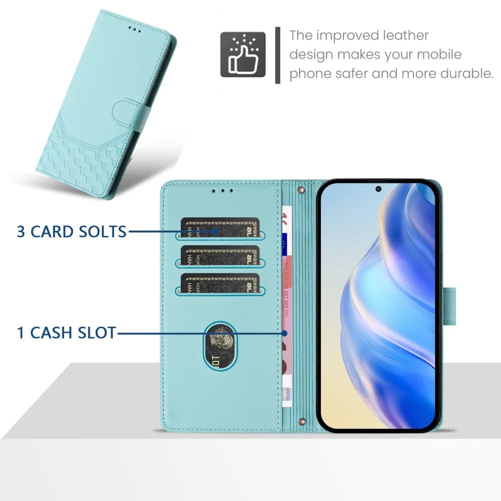 Custodia a portafoglio di lusso in pelle con blocco RFID per Oppo A6 Pro CPH2799, porta carte per Coque Oppo A6 A5 Pro A5 A5X 4G 5G