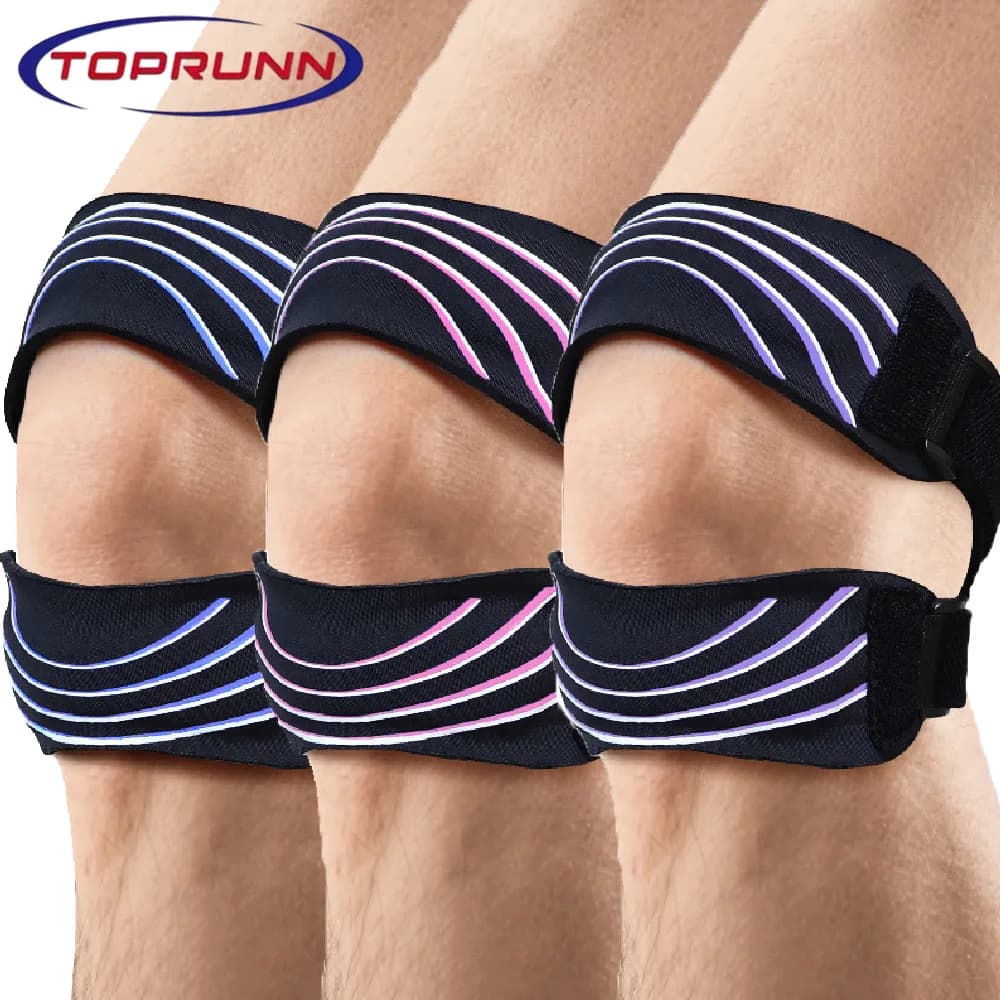 1 Pezzo Fascia di Supporto Regolabile in Neoprene per Tendine Rotulee, Fascia per Ginocchio per Alleviare il Dolore, Ideale per Corsa, Ginocchio del Salterino, Lesioni da Tennis