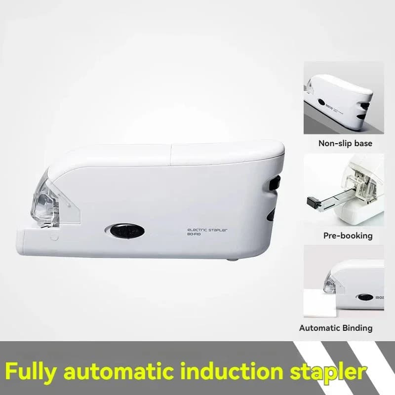 Piccolo caricatore di file con cucitrice elettrica a punto piatto Mini apprendimento automatico per ufficio a doppio chiodo a induzione che fa risparmiare manodopera