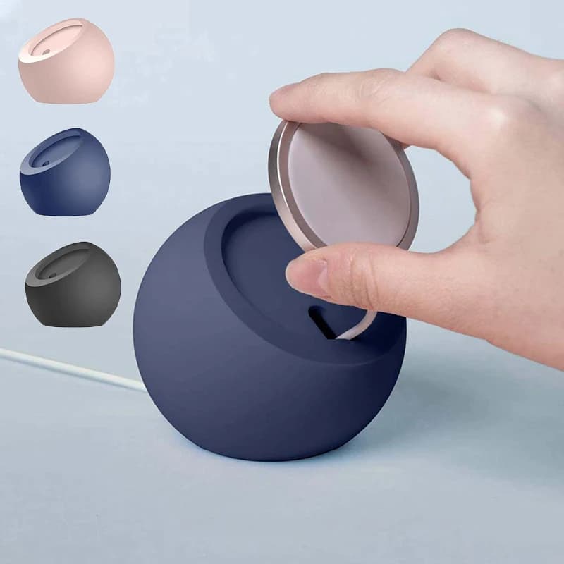 Supporto da tavolo di ricarica magnetico in silicone a forma di palla per desktop per accessori per stazione dock per caricabatterie Magsafe iPhone 16 Macsafe