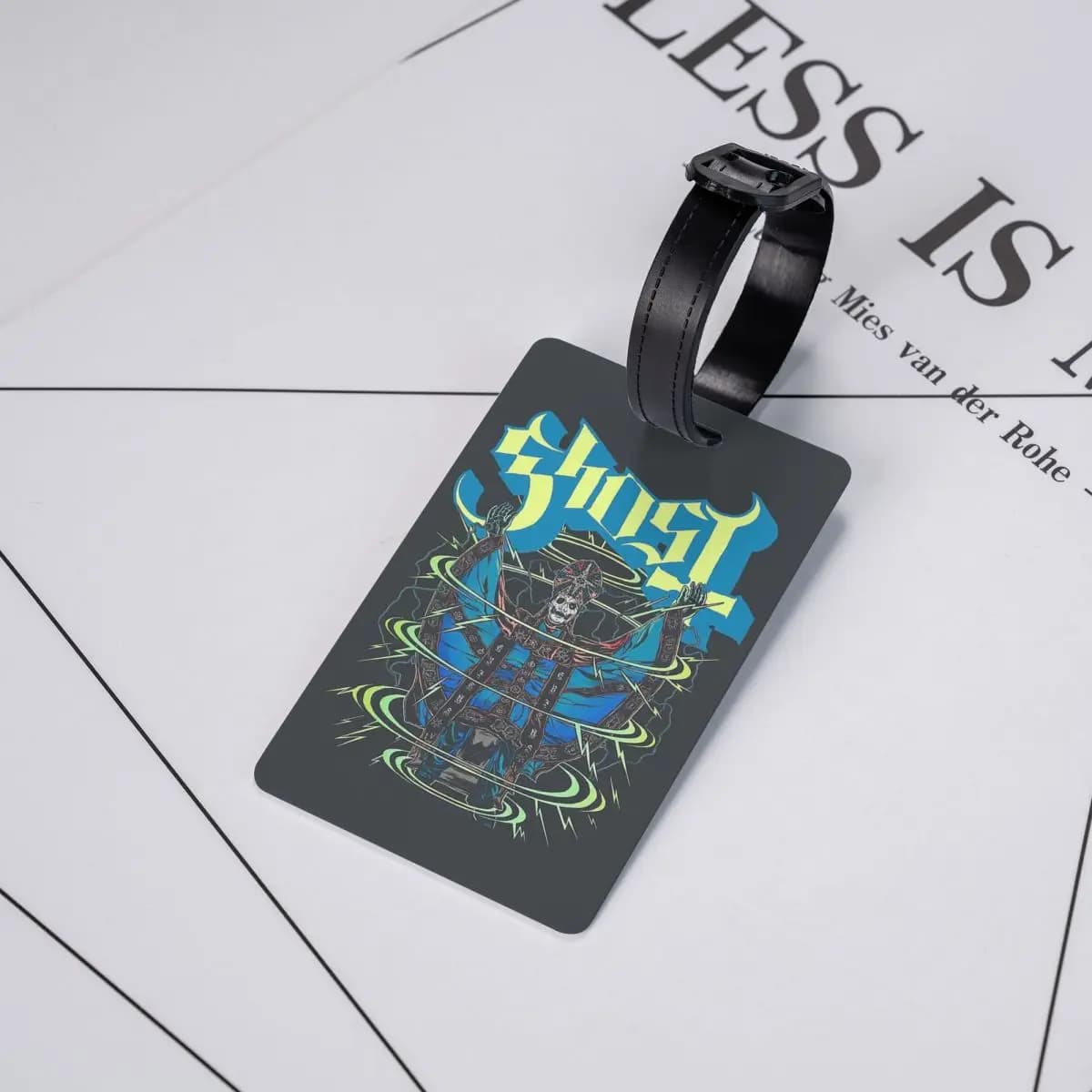 Etichette per bagagli Rock Band Ghost BC, accessori per valigie, etichette per bagagli da viaggio, porta etichette per bagagli, porta ID, nome, indirizzo