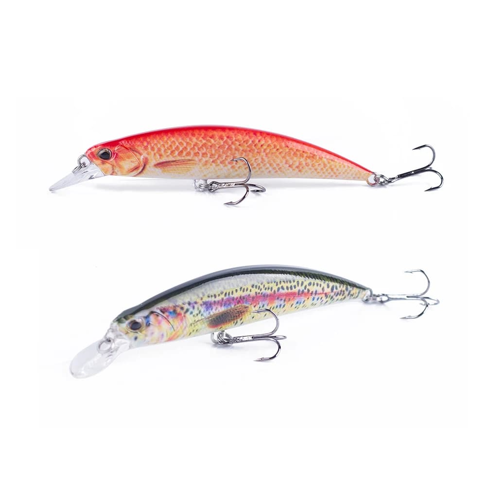 Hanlin 11cm 15.5g matita esca Topwater Swimbaits galleggiante plastica corpo duro Minnow sonaglio wobblle Fishing Lure Pike Bass Tackle