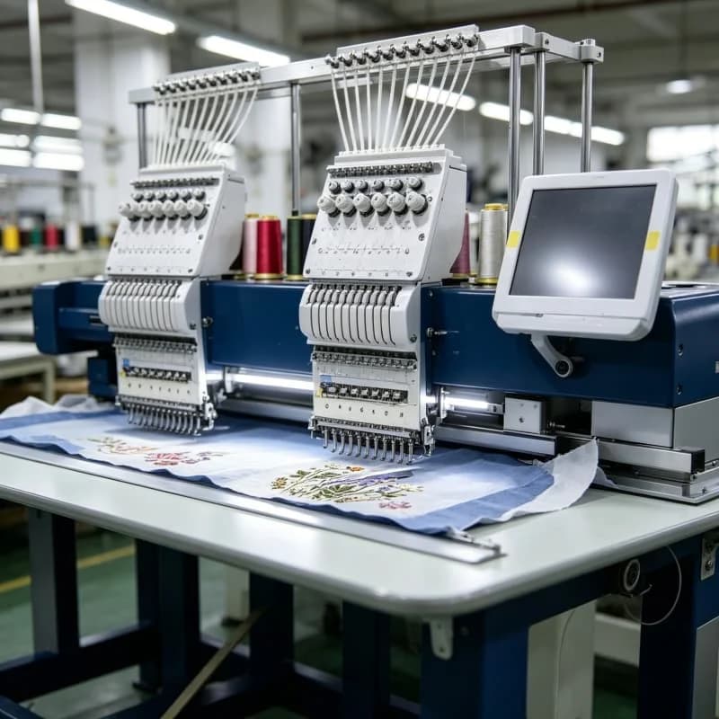 Professional Embroidery Machine 15 Needle 4 Head 1200 SPM for Bulk Sportswear Cap T Shirt Order Customized High Quality