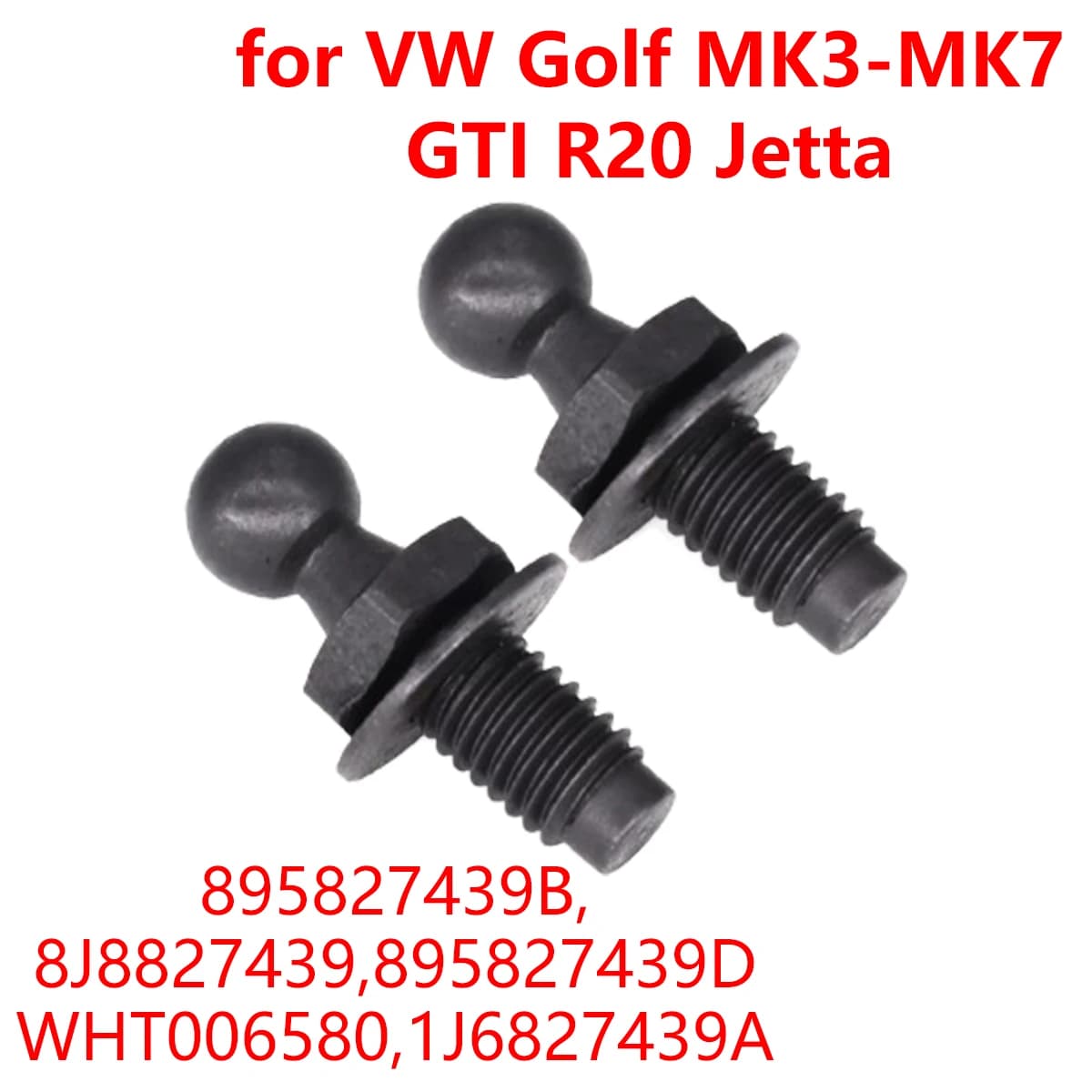 2Pcs/4Pcs for VW Golf Passat Jetta for Seat 1J6827439A 8mm Car Bonnet Hood Tailgate Trunk Lid Gas Strut Rod Screw Ball Stud Pin