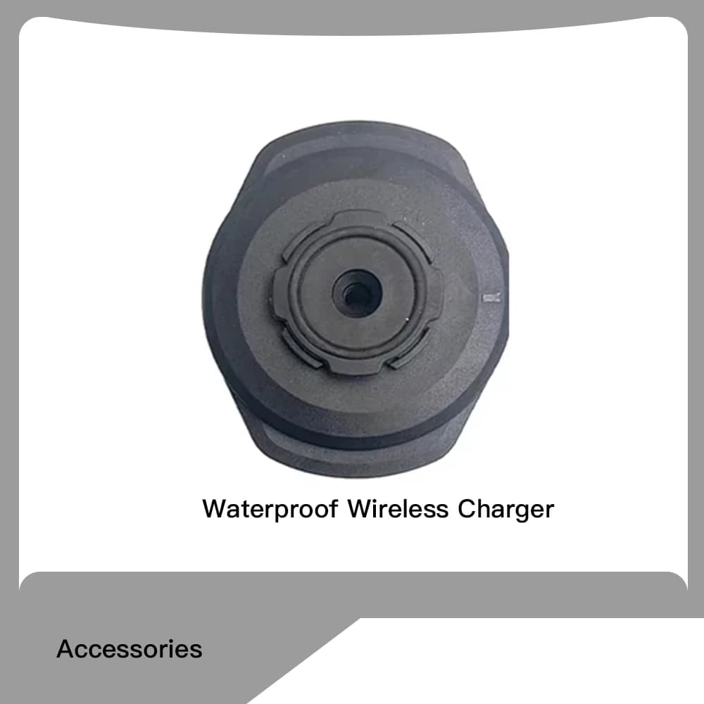 Caricabatterie wireless per montaggio su moto Caricatore rapido impermeabile per staffa per telefono QD Danpener a vibrazione Blocco automatico Anti-vibrazione