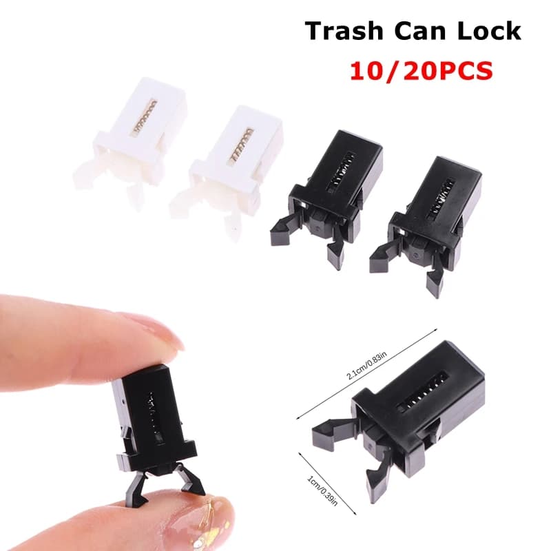 10/20Pcs Trash Can Lock Self-Locking Switch Replacement Catch Bin Latch Repair Clip Plastic Spring Switch Press Type Door Cover