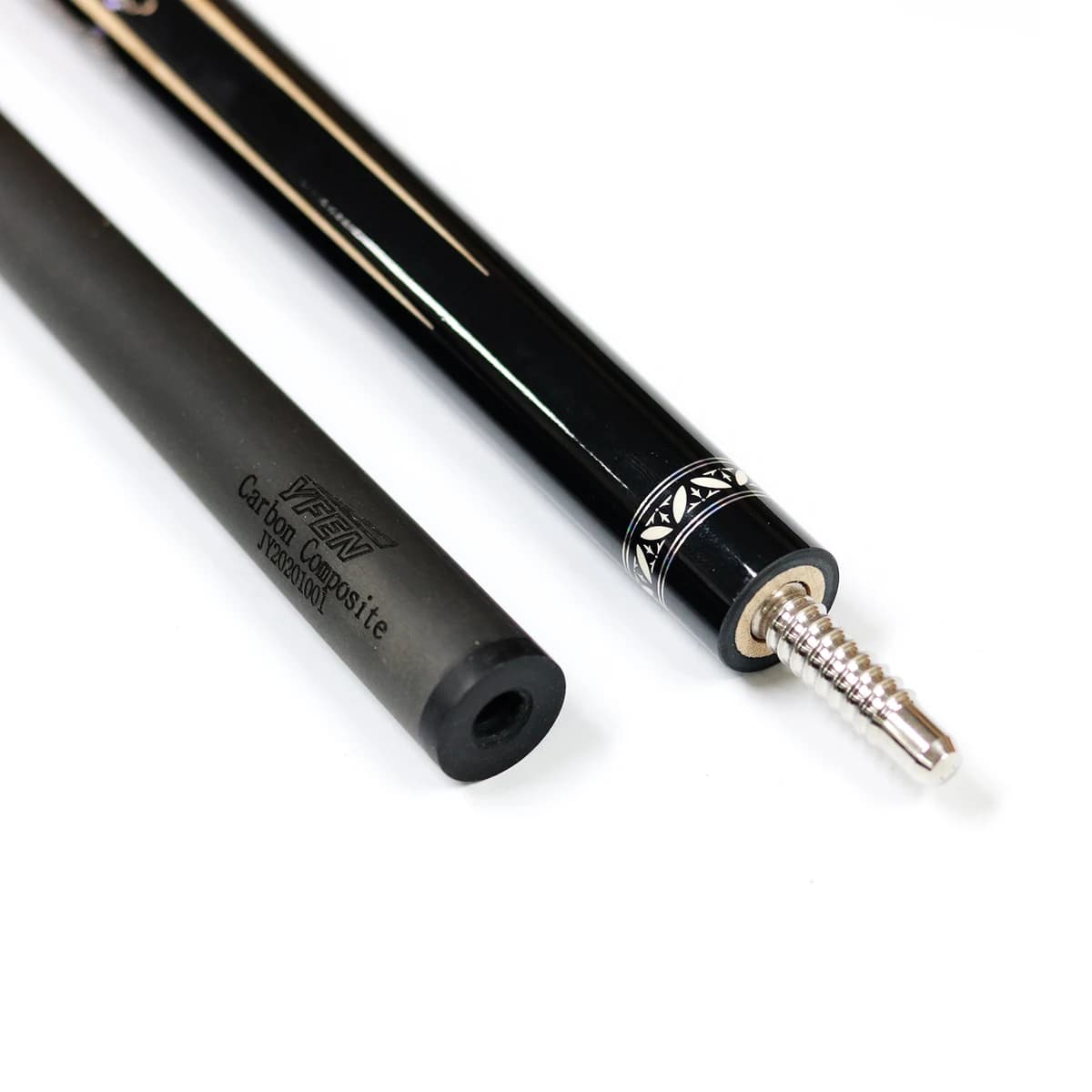 Premium Quality High-end Carbon Fiber Shaft & Ebony Butt 1/2-pc Billiard Pool Cue With Extension for Sale