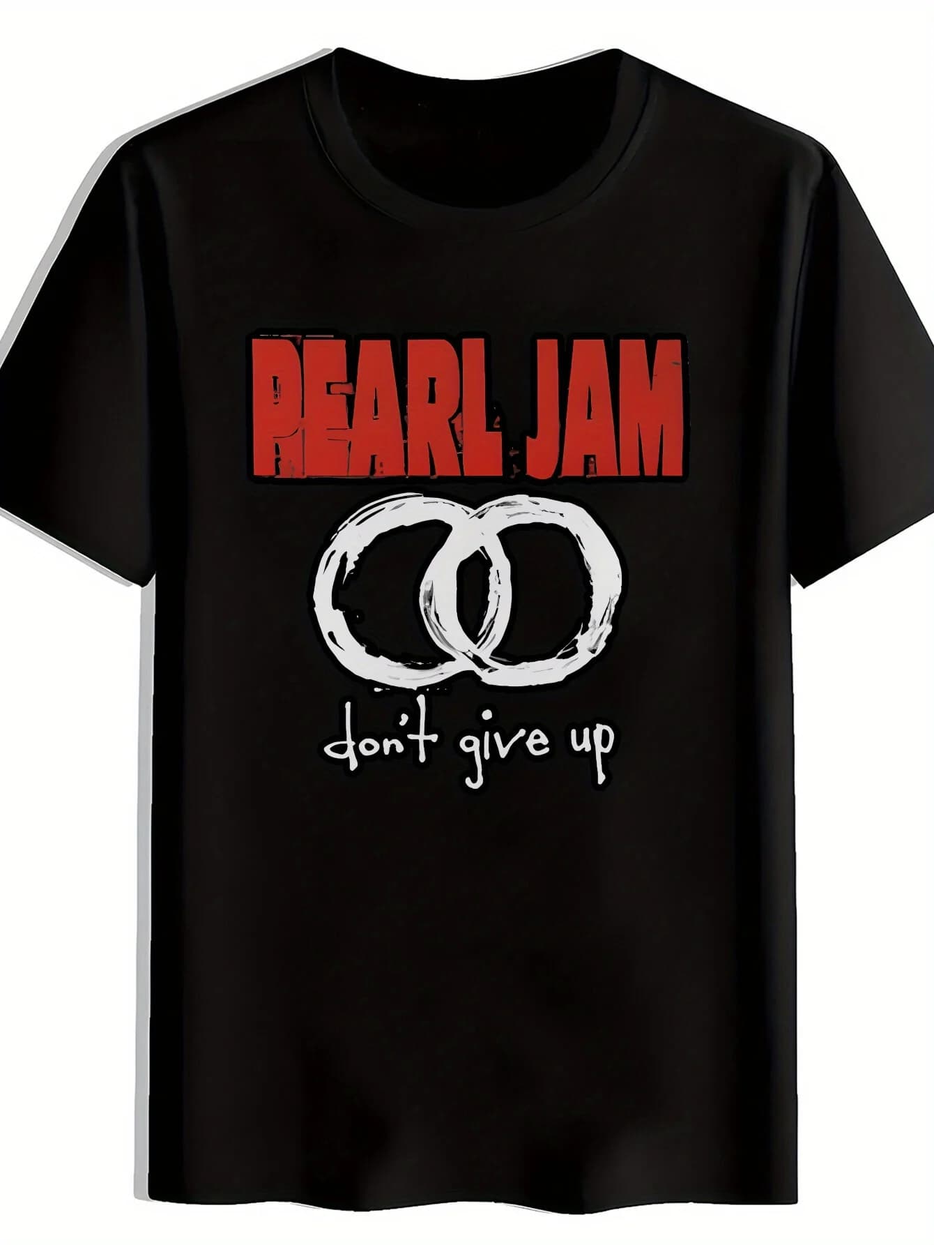 T-shirt da uomo Pearl Sauce Band "Never Give Up" - T-shirt rock morbida e confortevole, adatta per gli amanti della musica