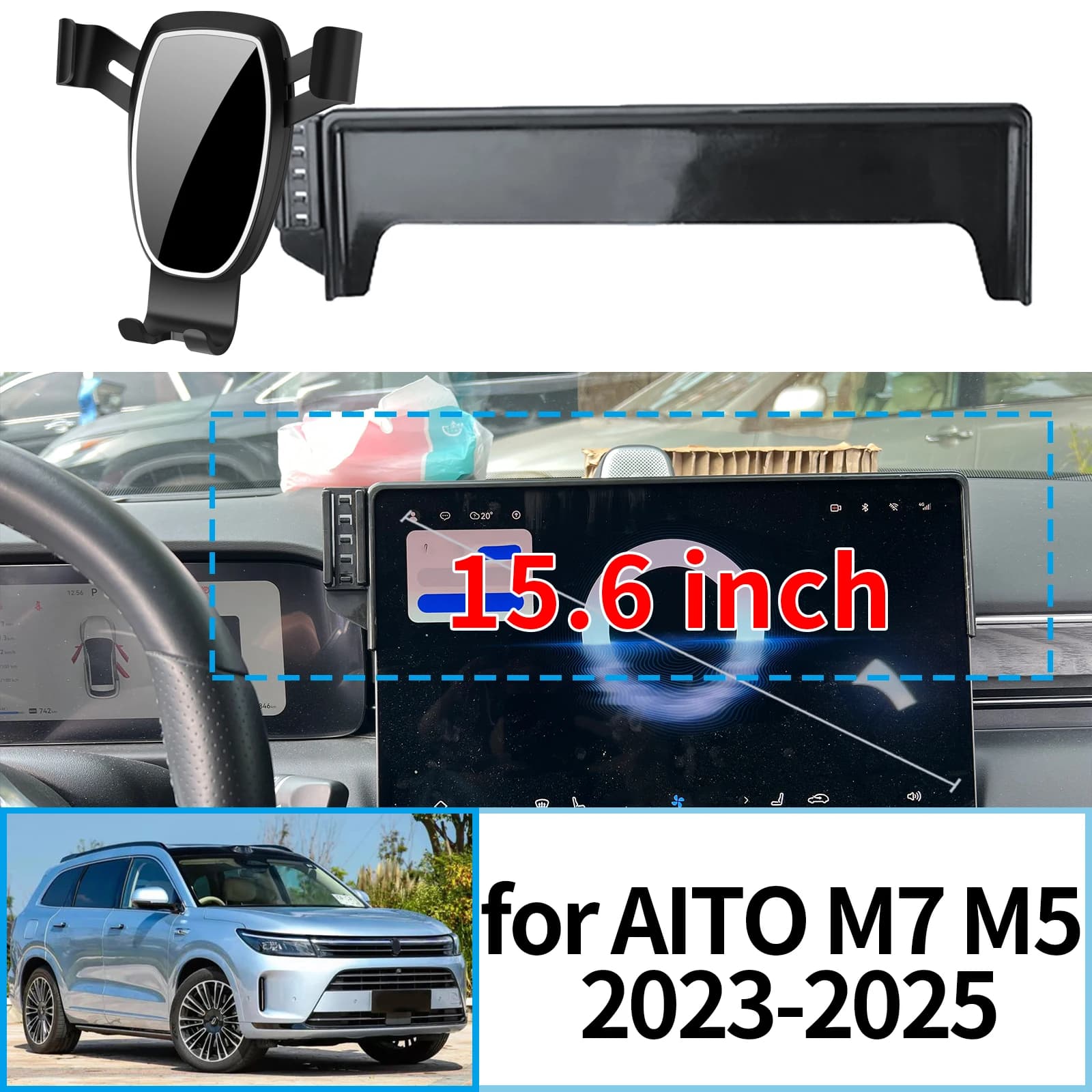 fit for AITO M7 M5 2023 2024 2025​​ Navigation Bracke Screen Base Phone Holder Mount Car ​​accessoires