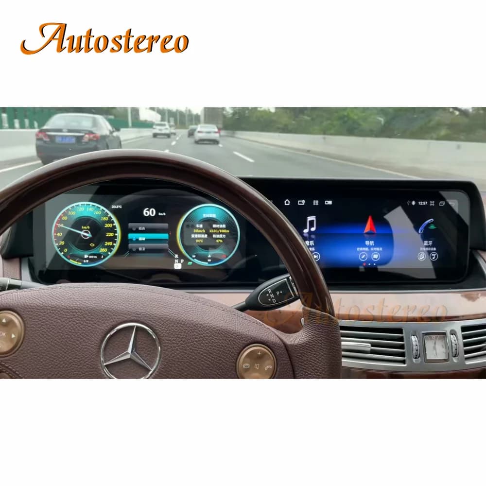Headunit Recorder Digital Cruiser Android13.0 For Mercedes-Benz S W221 2006-2012 Car GPS Navigation Auto Radio Multimedia Player