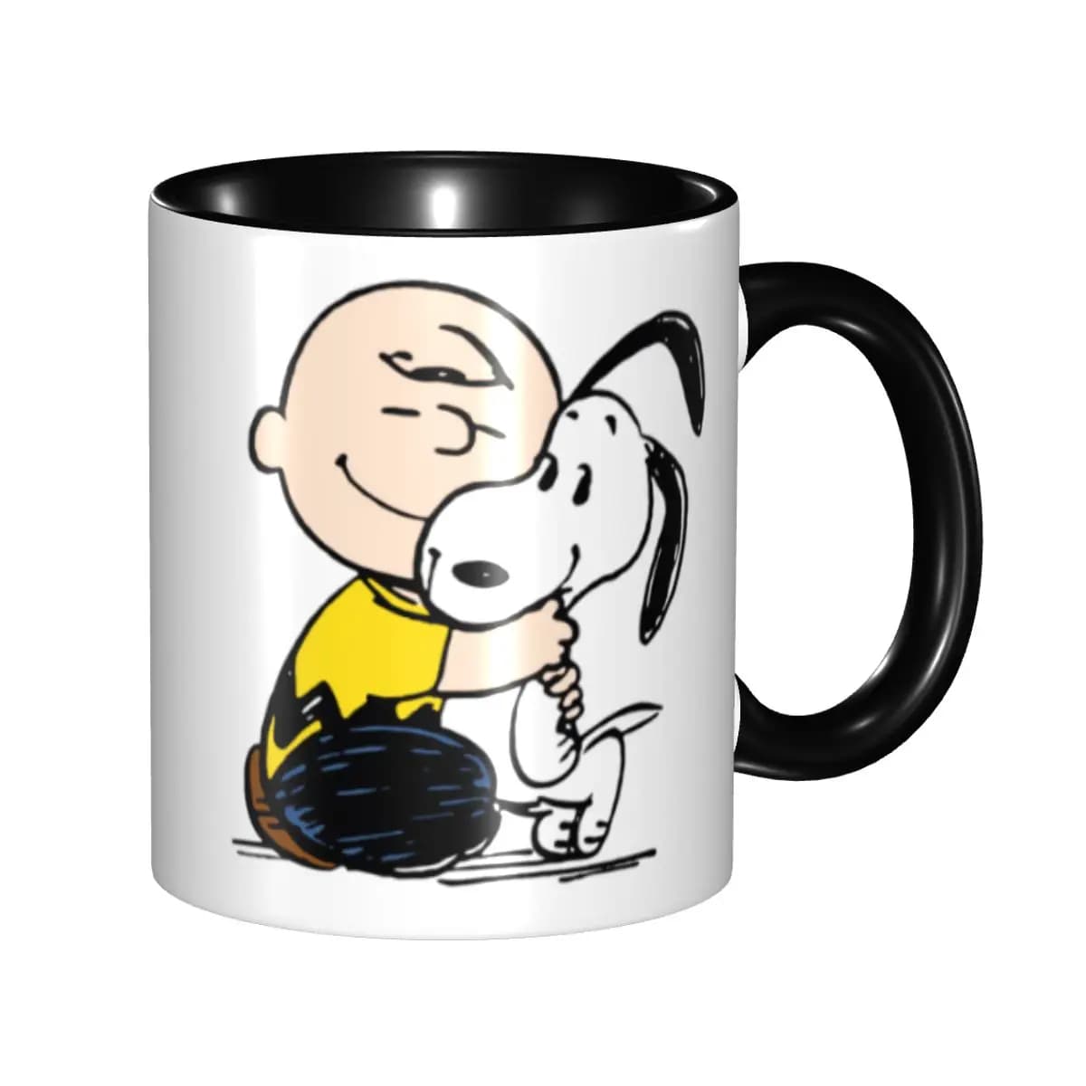 Fa-da-Te Custom Ceramic Mug with Manga Snoopy and Woodstock Characters, Creative Gift