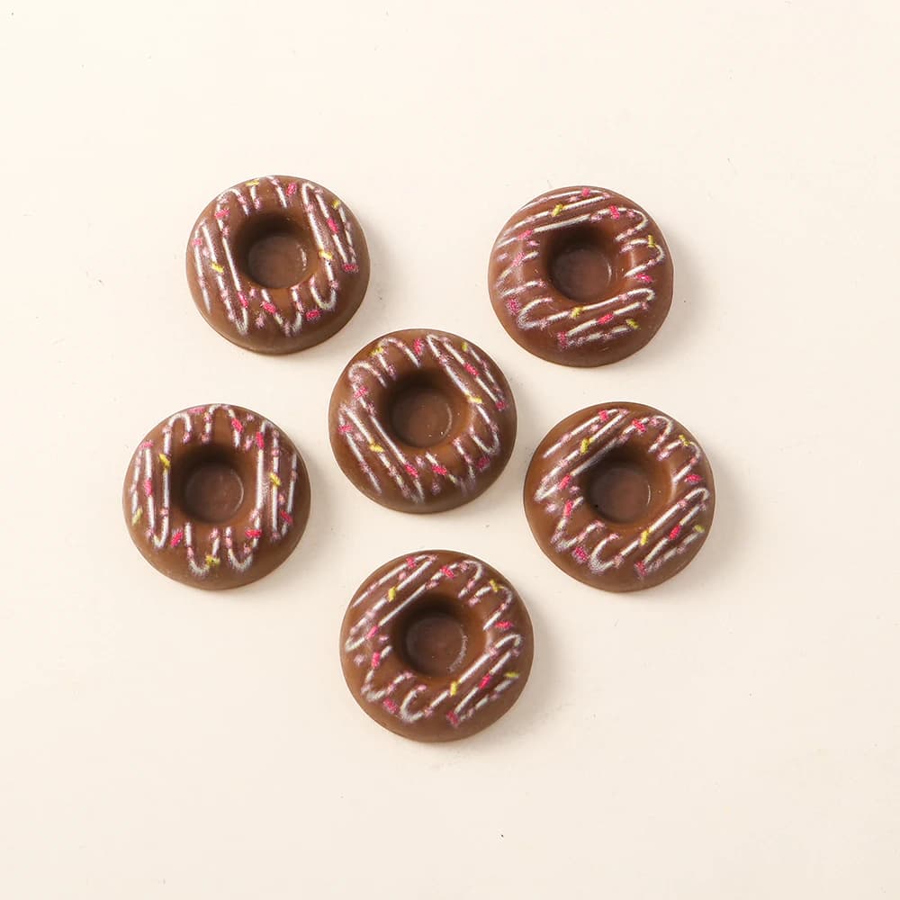 15 pezzi di cibo carino ciambelle in resina Kawaii pendenti con retro piatto per collane fatte a mano con bracciale accessori per la creazione di gioielli fai da te