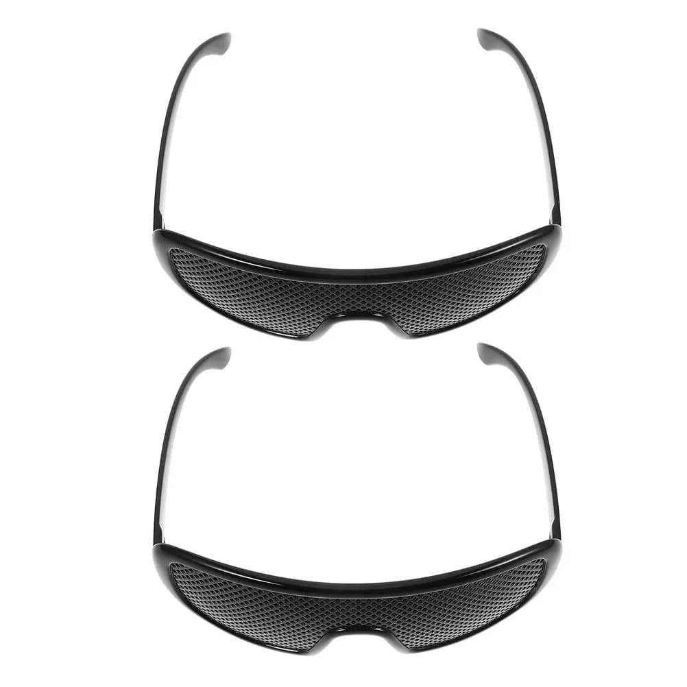 2 occhiali da sole multifunzionali con montatura nera, design ergonomico leggero per migliorare l'uso quotidiano, l'escursionismo e la guida