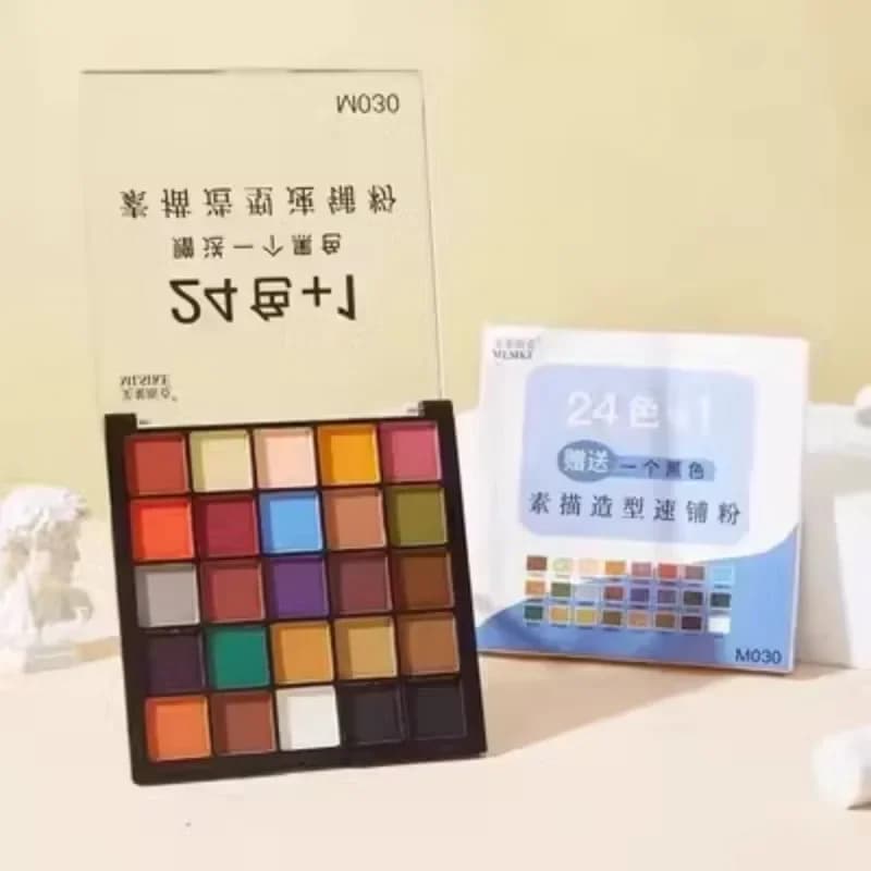 MLSIKE 24 Colors Soft Artist Pastel Powder Naturally Water-soluble,Ideal for Charcoal Sketching, and Expressive Mark Making