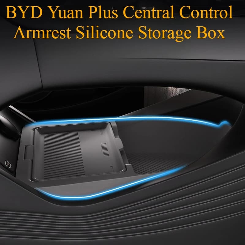 Per BYD Yuan Plus 2024: Scatola portaoggetti per bracciolo centrale, strato inferiore, tappetino antiscivolo, accessori per modifica auto, interni