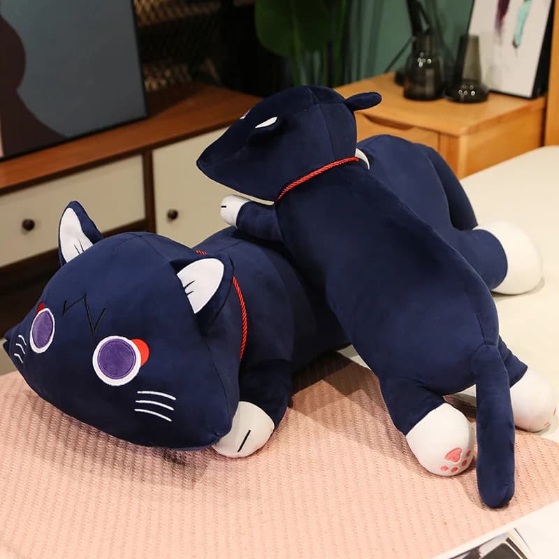 Genshin Impact Anime Wanderer peluche cuscino lungo morbido peluche soffici Scaramouche Cat Plushie Dolls bambini natale regalo di compleanno