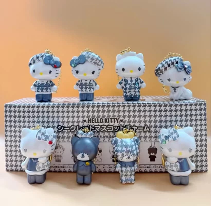 Spot Cute Kt Cat Anniversary Limited Edition Black And White Box Series Blind Box Toy Ornaments Bag Pendant Holiday Surprise