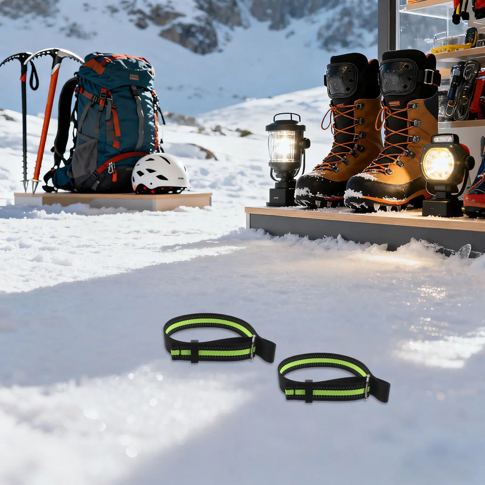 30 Pezzi Cinghie di Freno per Sci Resistenti all'Usura, Anelli di Sicurezza per Snowboard, Design Compatto per Prestazioni All-Mountain