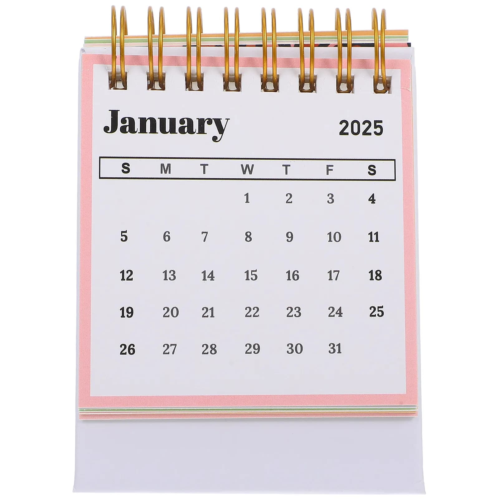Calendario da tavolo 2025, piccolo calendario da scrivania, elegante decorazione per l'ufficio, agenda lunare, anno del serpente, organizer giornaliero