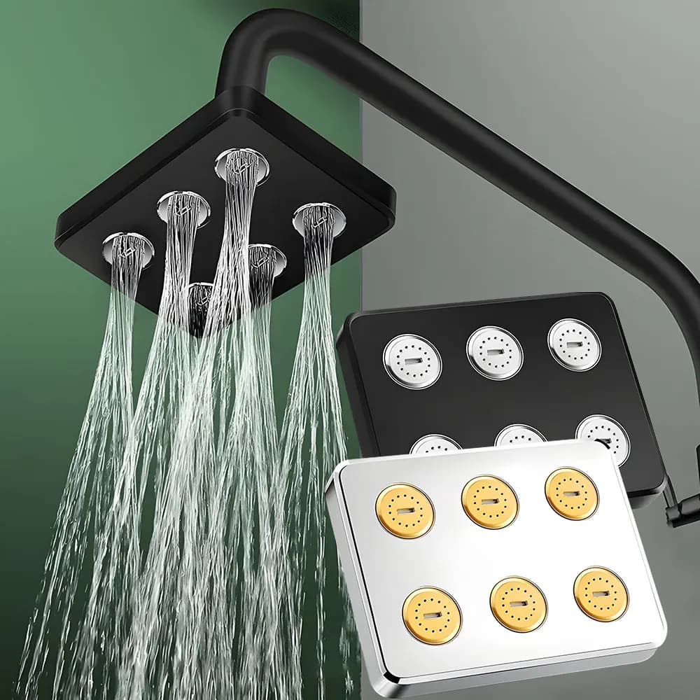 360 ° Soffione doccia pressurizzato mini-circolare Soffione doccia a pioggia d'acqua grande Soffione doccia Accessori per il bagno