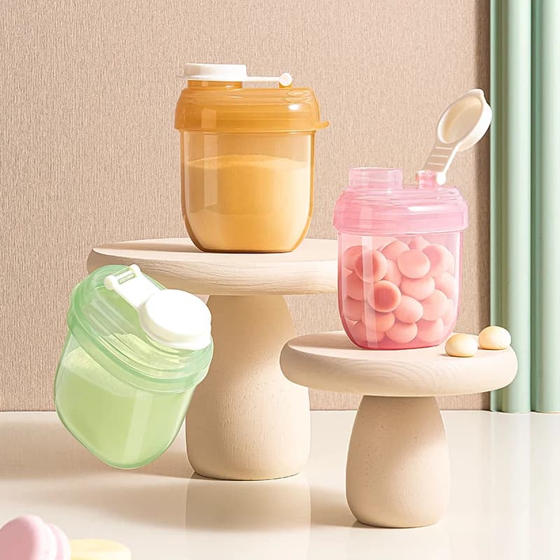 40 grammi Scatola per latte in polvere per bambini Snack per mensa mobili per bambini Bottiglie da viaggio per contenitori portatili per alimenti in PP