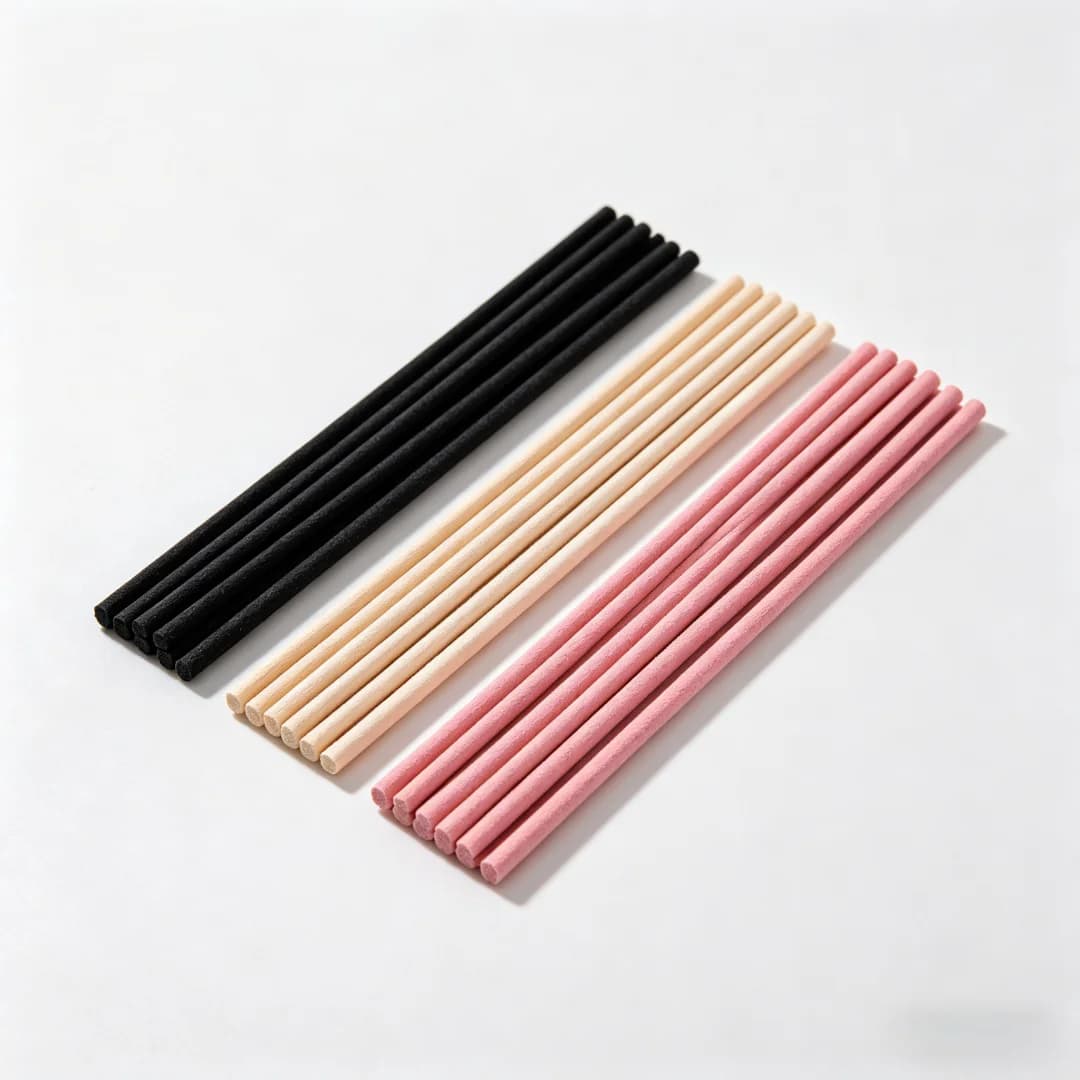 Bastoncini Diffusori Rosa Legno Nero Bianco 3mm 24cm per Oli Essenziali, Inserti per Diffusori di Fragranze e Deodoranti per Ambienti