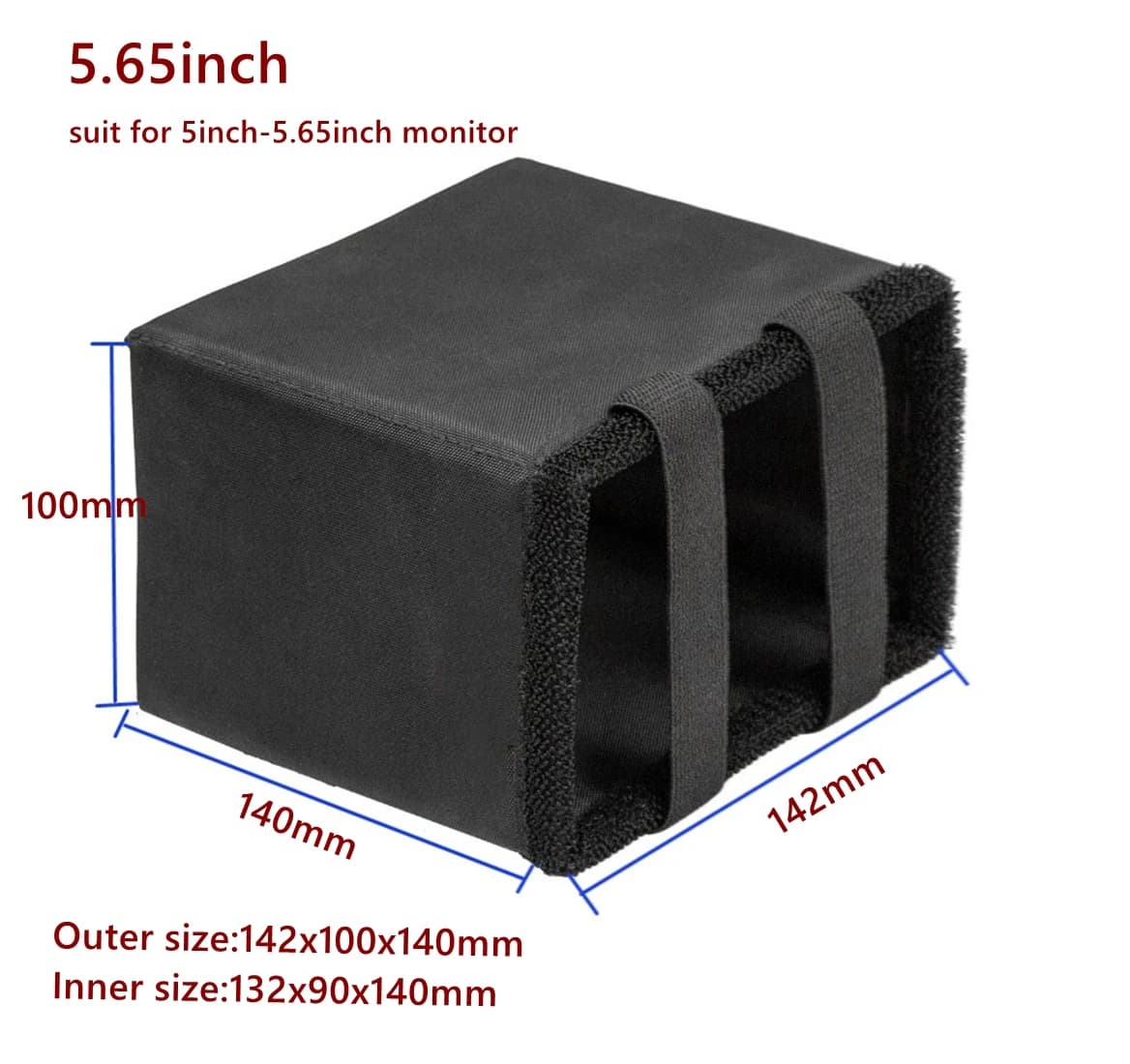 Schermo LCD da 5,65 pollici 7 pollici 9 pollici Monitor Cappuccio parasole Luce nera Scudo Blocco Cap TV Film Video Display Visiera Gabbia Copertura protettiva