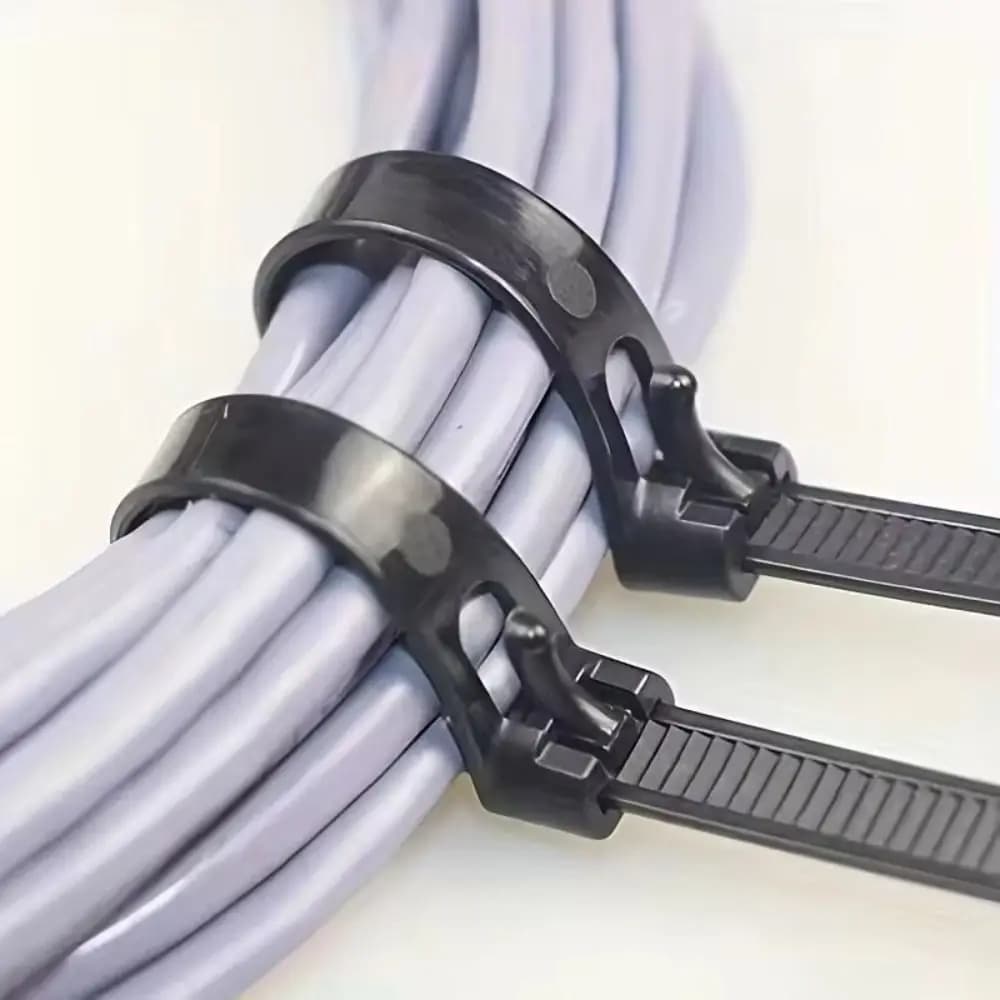 100 PCS Heavy Duty Nylon Universal Cable Tie Buckle Durable Multi Purpose Plastic Cable Ties Tool Wear-resistant Adjustable