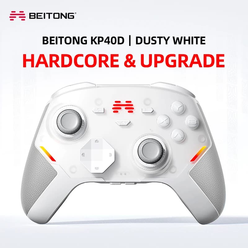 BEITONG KP40D Elite Gaming Controller Force Adjustable TMR Joystick Dual Vibrations Triggers Gamepad For NS PC Android IOS