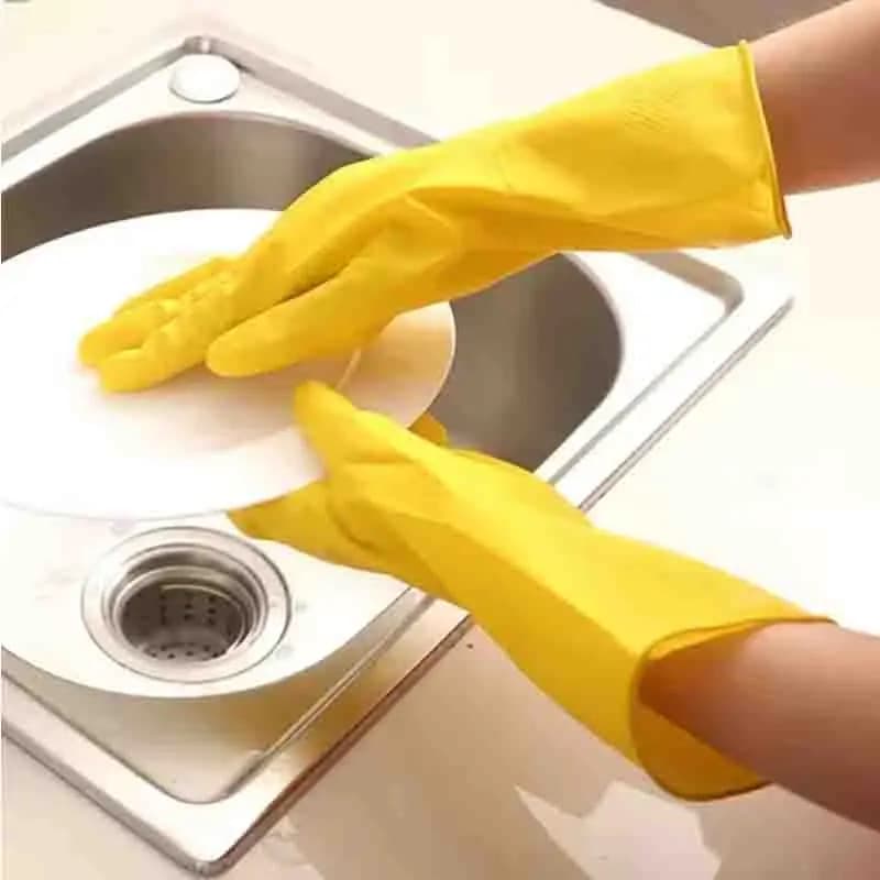 1-10 Pezzi Guanti in Gomma Latex Resistenti all'Usura per Protezione sul Lavoro, Impermeabili, Portatili, Spessi, per Lavare i Piatti