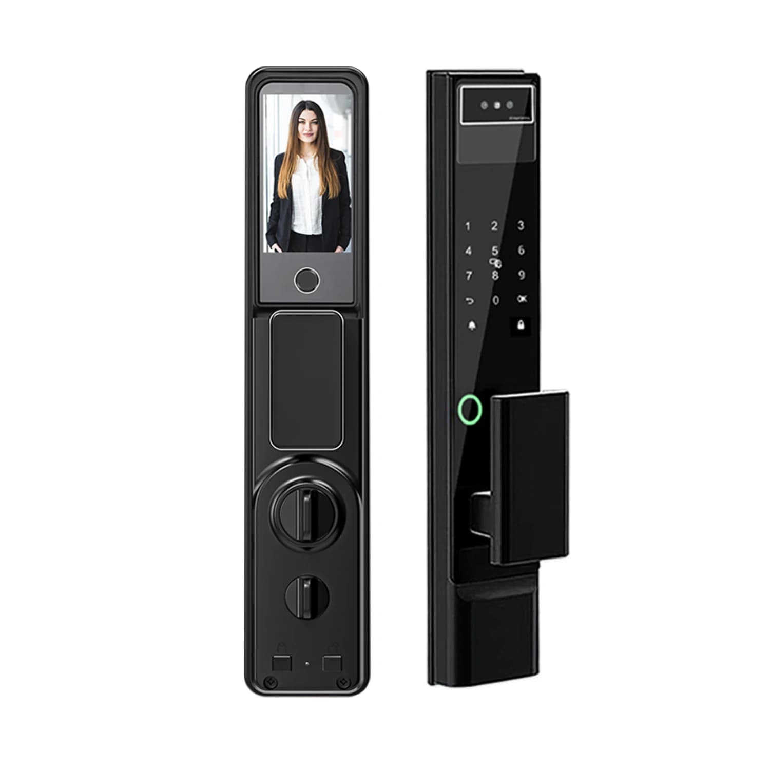 Porta intelligente esterna antifurto intelligente con riconoscimento delle impronte digitali 3D e compatibile con l'app Smart Life con fotocamera