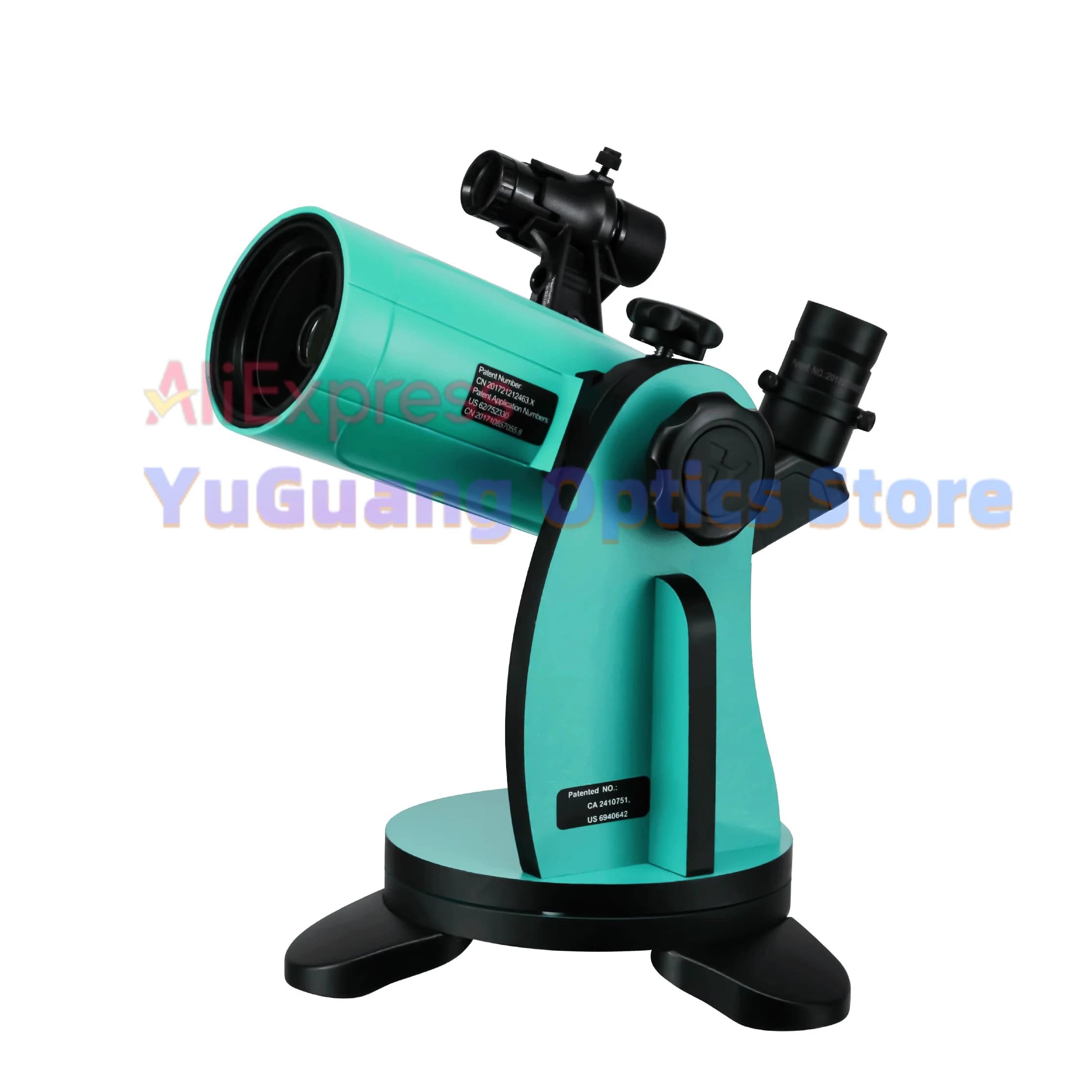 Telescopio Acuter 60 con Montatura Dobsoniana, Apertura 60mm, Lunghezza Focale 750mm, Cercatore, Adattatore per Telefono, Telescopio da Tavolo
