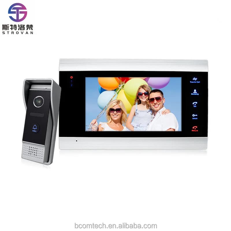 Videocitofono da villa con sistema di controllo accessi intelligente domestico da 7 pollici / campanelli per porte
