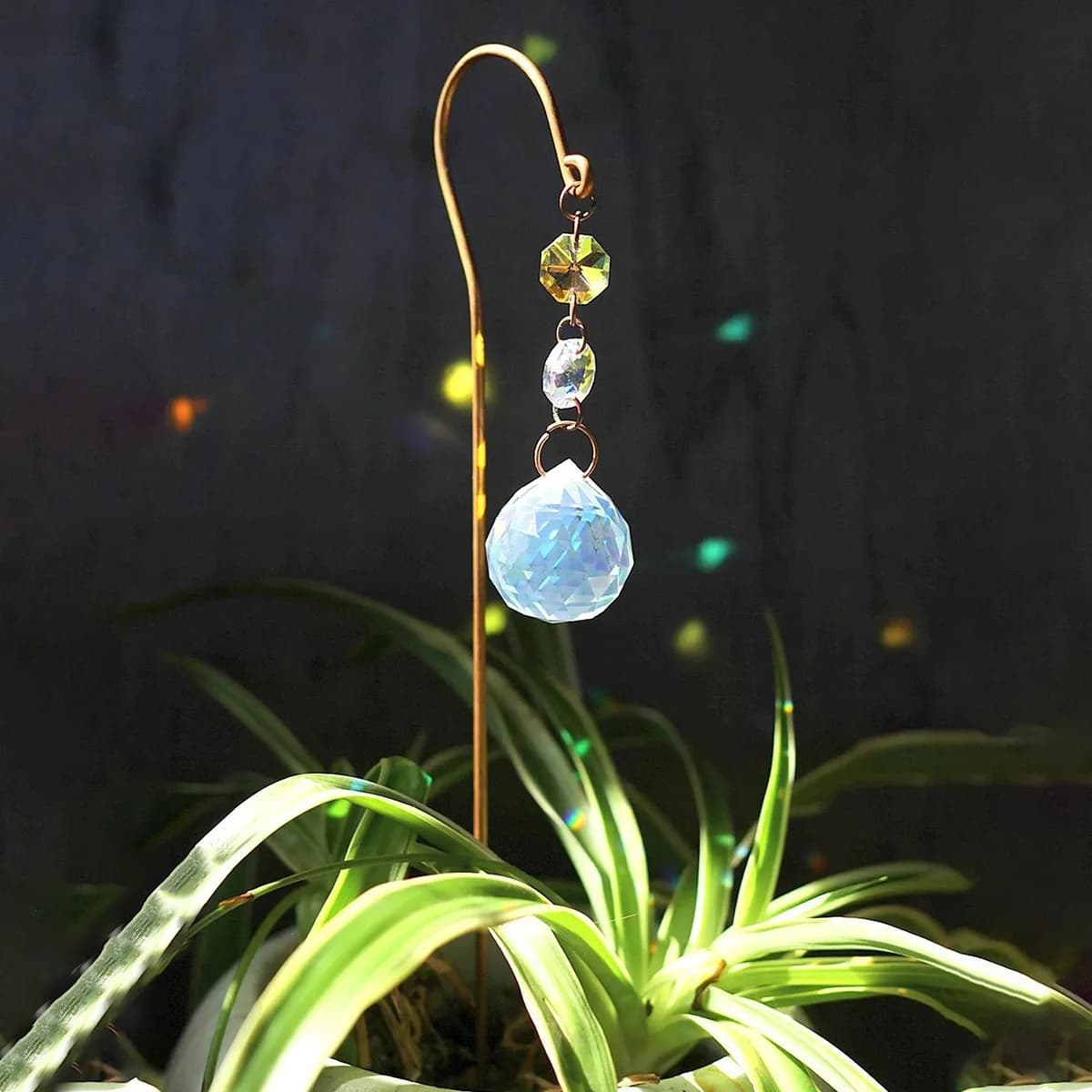 Acchiappasole Sfera di cristallo Vasi da fiori Mucchio Pianta Ceppo Piante in vaso Interno Esterno Appeso Decorazione del prato del giardino esterno