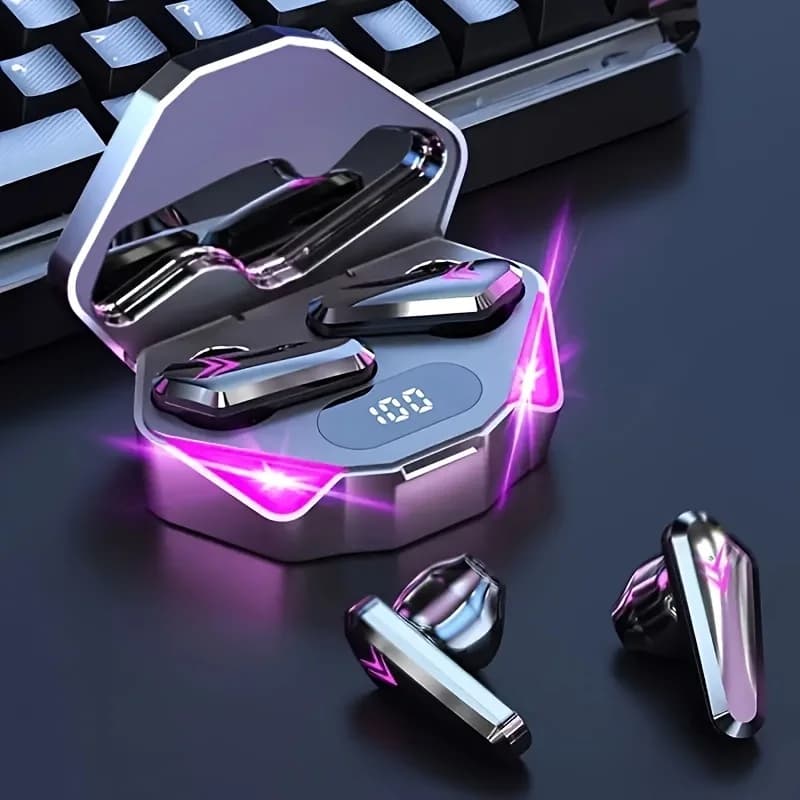 X15 TWS Bluetooth Wireless Headset LED Display Microphone Auxiliary Bluetooth Wireless Headphones with Noise Cancellation