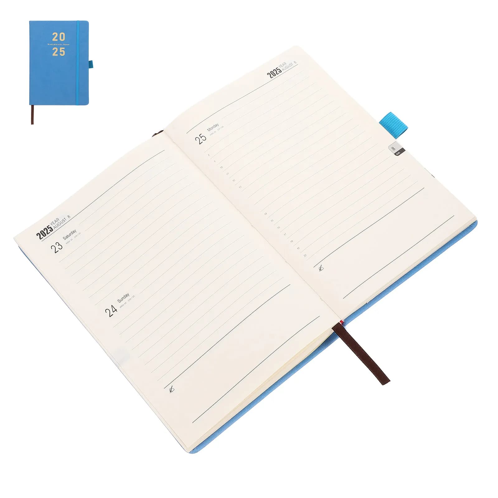 A5 Academic Planner 2025 Monthly Planner Notebook for Students Teachers Daily Scheduling Journaling Time Management Portable