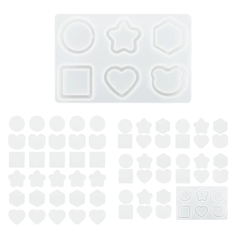Stampi per shaker in resina Stampo per sabbie mobili in silicone Stampo per ciondoli Stampo per pendenti Stampi per colata di gioielli per la creazione di portachiavi artigianali fai-da-te
