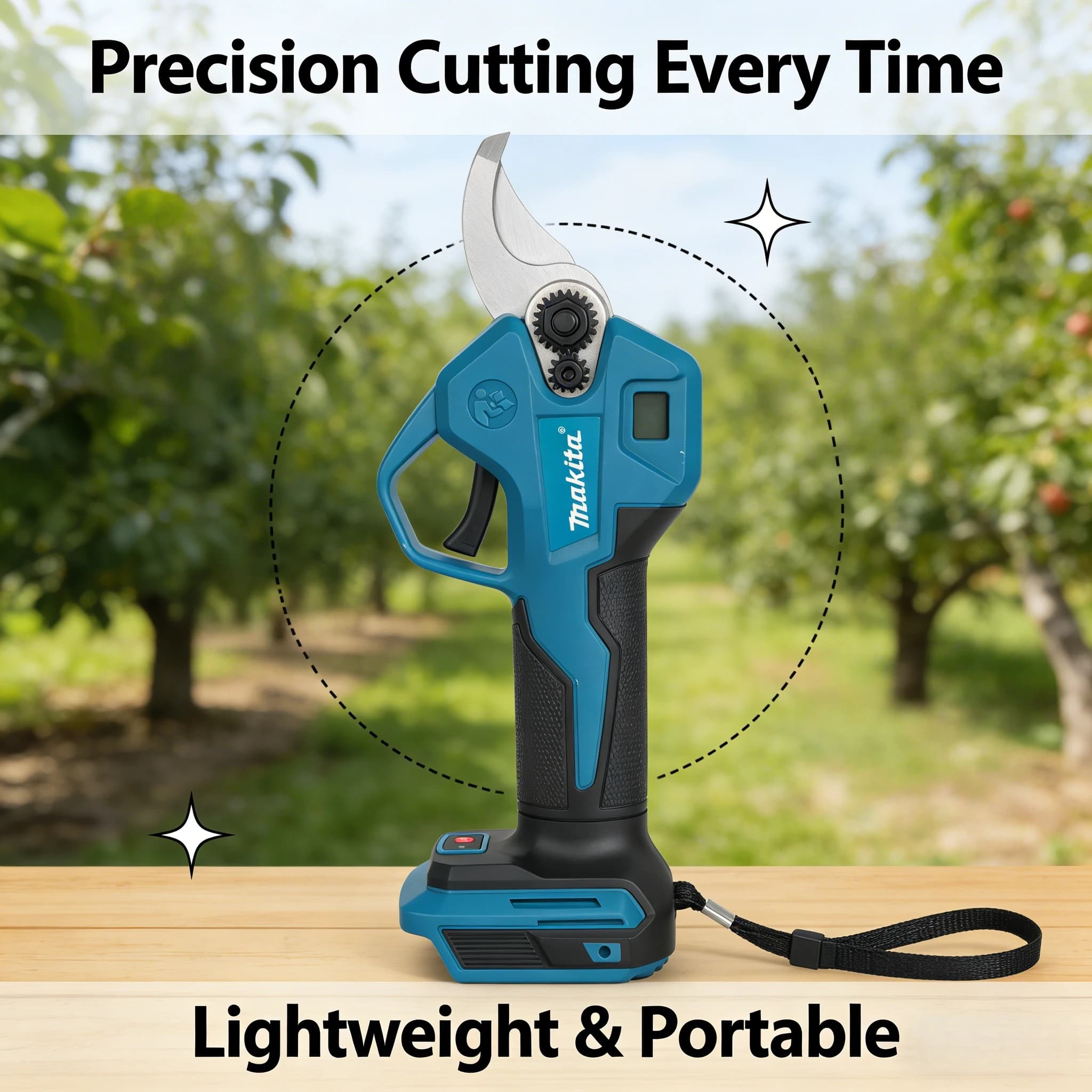 Forbici Elettriche Senza Fili Makita 18V Brushless - Cesoie Multifunzione per Potatura di Rami di Alberi da Frutto (Solo Utensile)