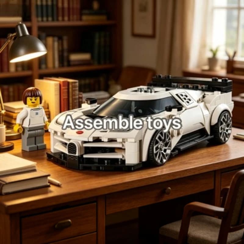 Bandai 77240 MOC Bugatti Centodieci Mattoncini da Costruzione Decorazione per la Casa Bomboniera Compatibile con Mattoncini LEGO