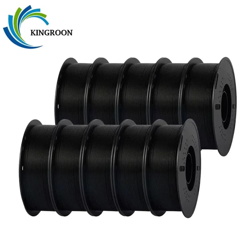 for Kingroon PLA Filament 1.75mm 10KG 22lbs Wholesale 10 Roll Black for FDM 3D Printer USA Free Shipping