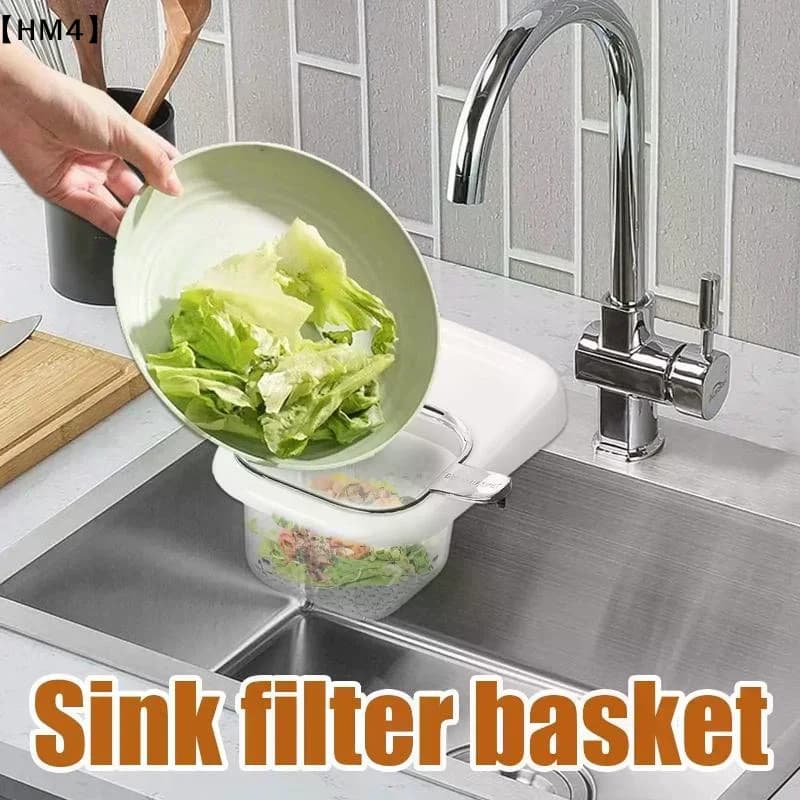 Sink Basket With Suction Cup Drainer & Storage Rack Kitchen Sink Filter Basket For Waste Clog Prevention Fruit Vegetable Washing