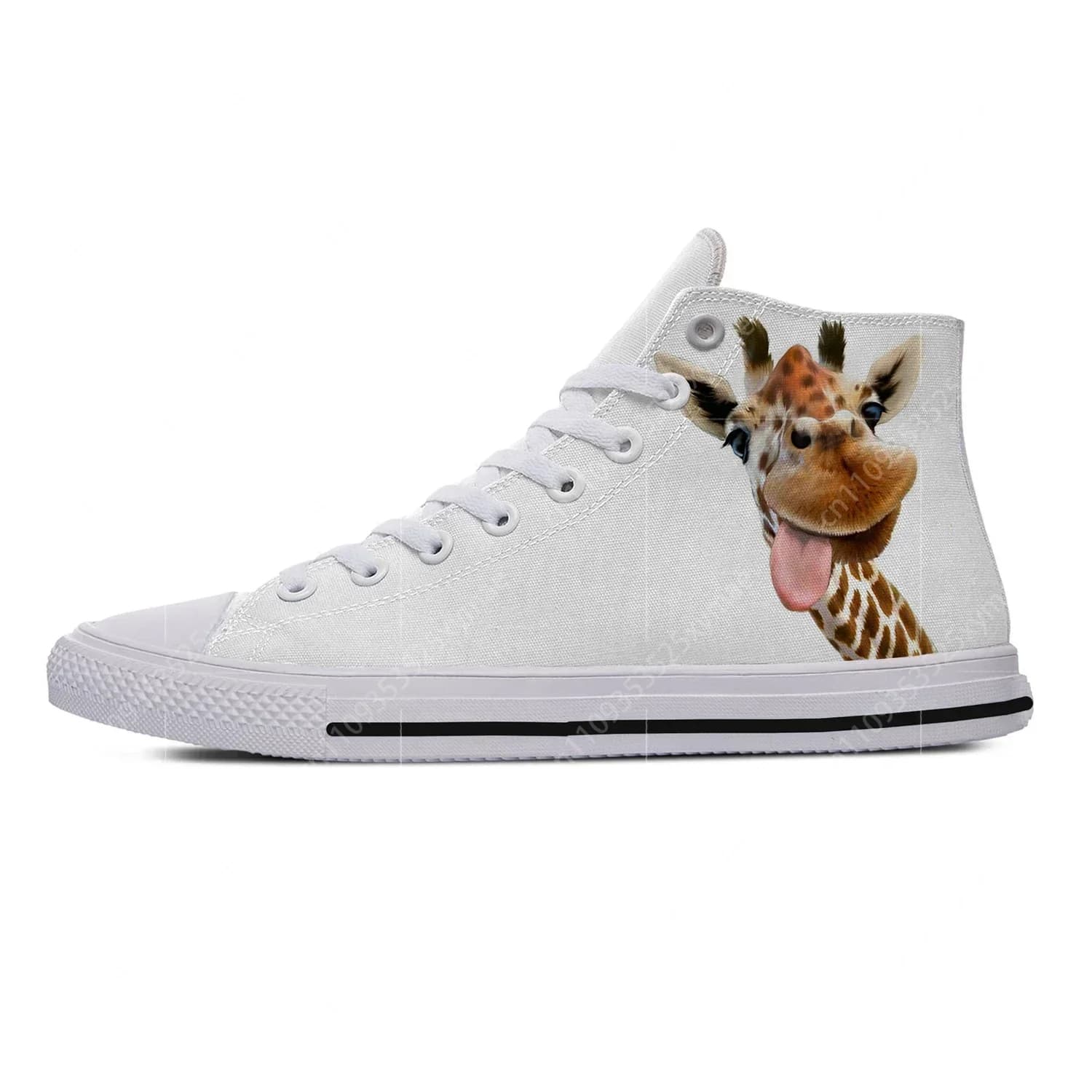 Sneakers Alte con Stampa 3D di Giraffa, Scarpe Casual Divertenti e alla Moda per Uomo, Donna e Adolescenti, Scarpe da Corsa in Tela Leggere